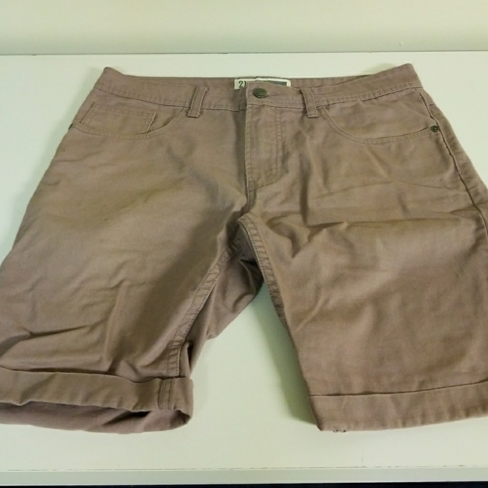 21Men Purple Jean shorts